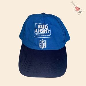 Vintage Bud Light NFL Official Beer Sponsor Promo Rare Hat Cap Ajustable🧢